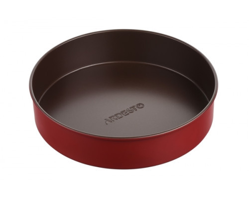 Форма для випікання Ardesto Golden Brown кругла 24 см, сірий,голубий, вуглецева сталь