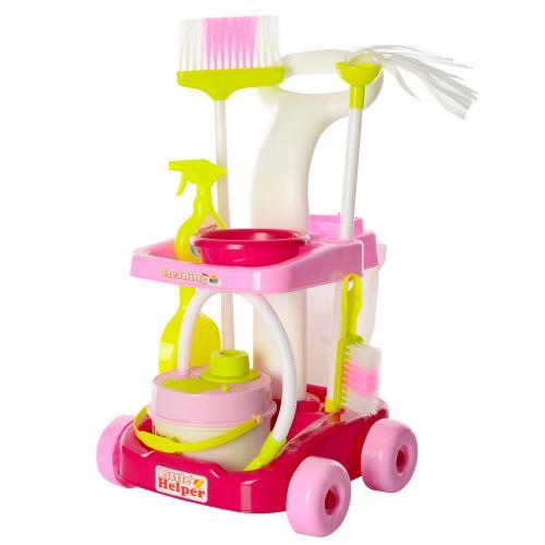 Набір візок для прибирання дитячий 667-34-36 Limo toy Рожевий