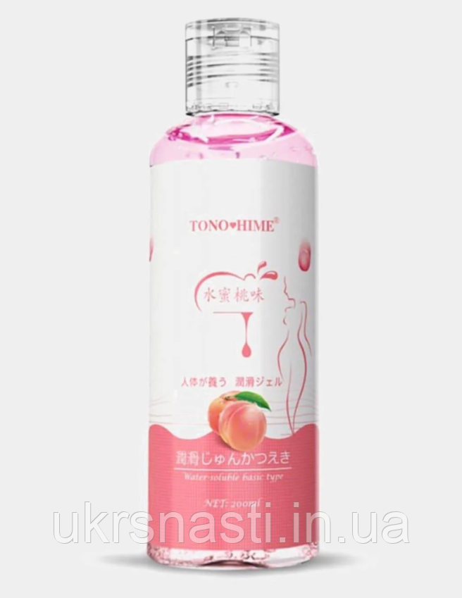 Інтимний Гель мастило зі смаком персика Тоно Hime 200 ml (Лубрикант для сексу), фото 1