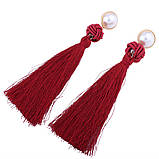 Сережки-пензлики з перлами, фото 8