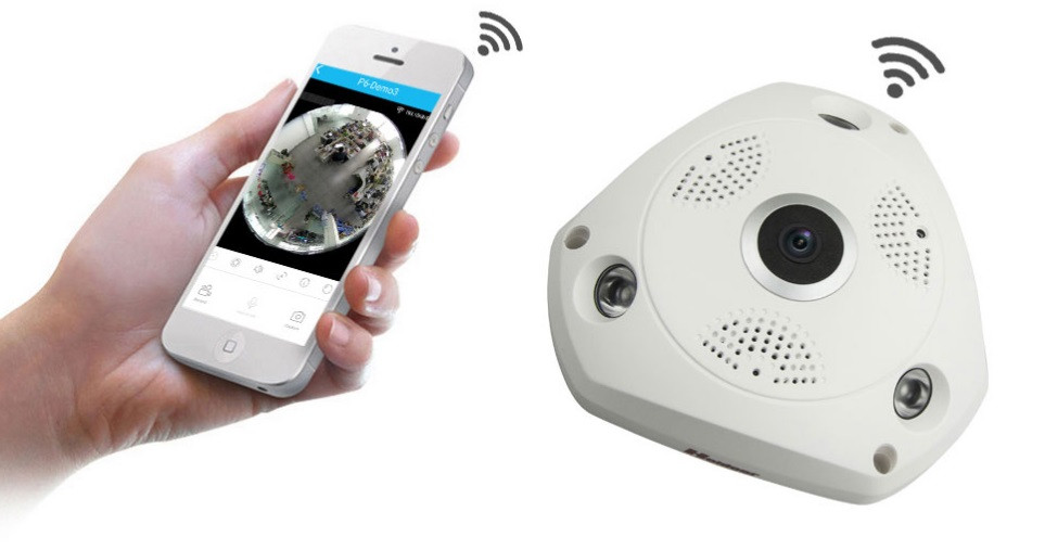 Панорамна Wi-Fi IP-камера 360° (риб'яче око) 1080, фото 1