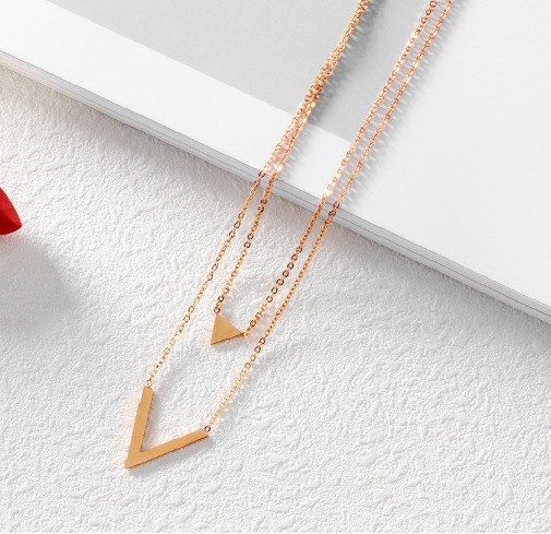 Подвійне кольє з рожевого золота, фото 1