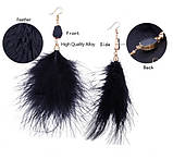 Сережки з пір'ям страуса, фото 4