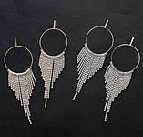 Сережки зі стразами E1638, фото 7