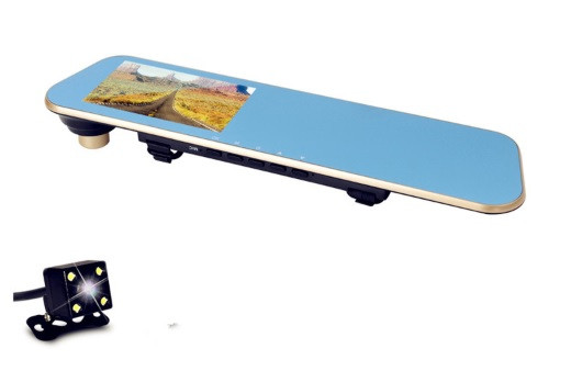 Відеореєстратор дзеркало з виносною камерою заднього виду, фото 1