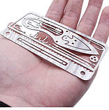 Мультикул кредитної картки Survivor Survival Multitool Card 17V1, фото 6