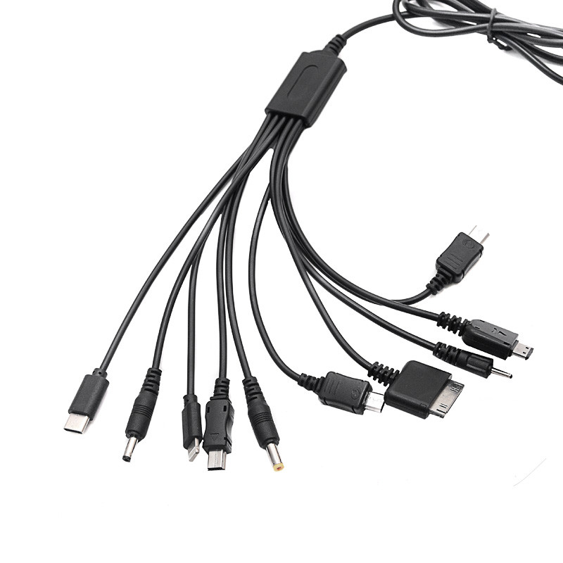 Кабель USB - 10 роз'ємів для зарядки універсальний, фото 1