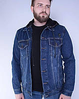 Мужская джинсовая куртка с капюшоном