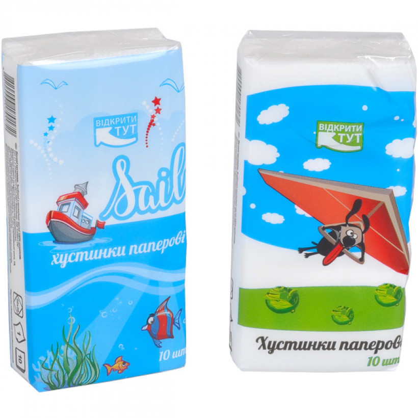 Серветки-хустинки паперові одношарові Дитячі арт. 95515, фото 1