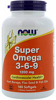 Супер омега 3-6-9 Now Foods omega 3-6-9 1200 мг, 180 капсул