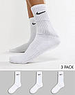 Шкарпетки спортивні Nike Value Cotton Crew 3 пари білі (SX4508-101), фото 5