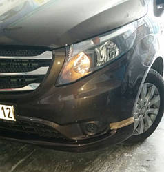 Накладка на передний бампер (юбка) Mercedes Vito W447 