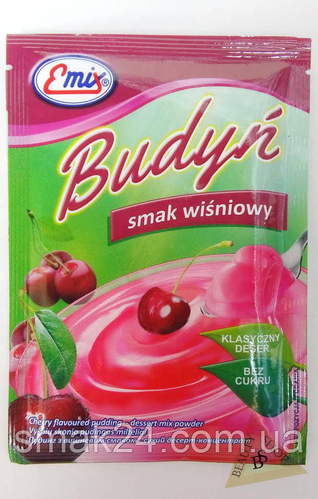 Пудинг со вкусом Вишни Emix Budyn Польша 40г - фото 2 - id-p1467803842