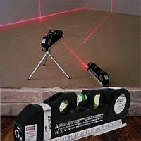 Лазерный уровень со встроенной рулеткой FIXIT Laser Level Pro 3 4в1 рулетка линейка.
