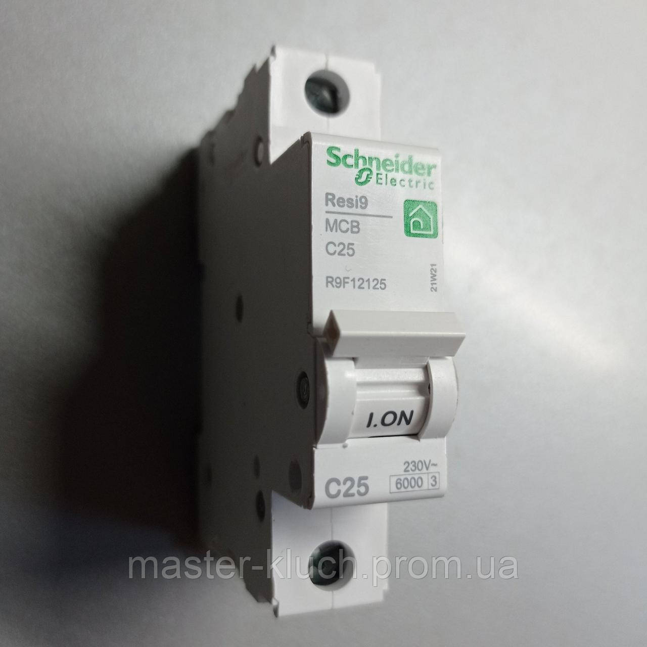 Автоматический выключатель Schneider Electric Resi9 25А 1P С - фото 3 - id-p1467818259