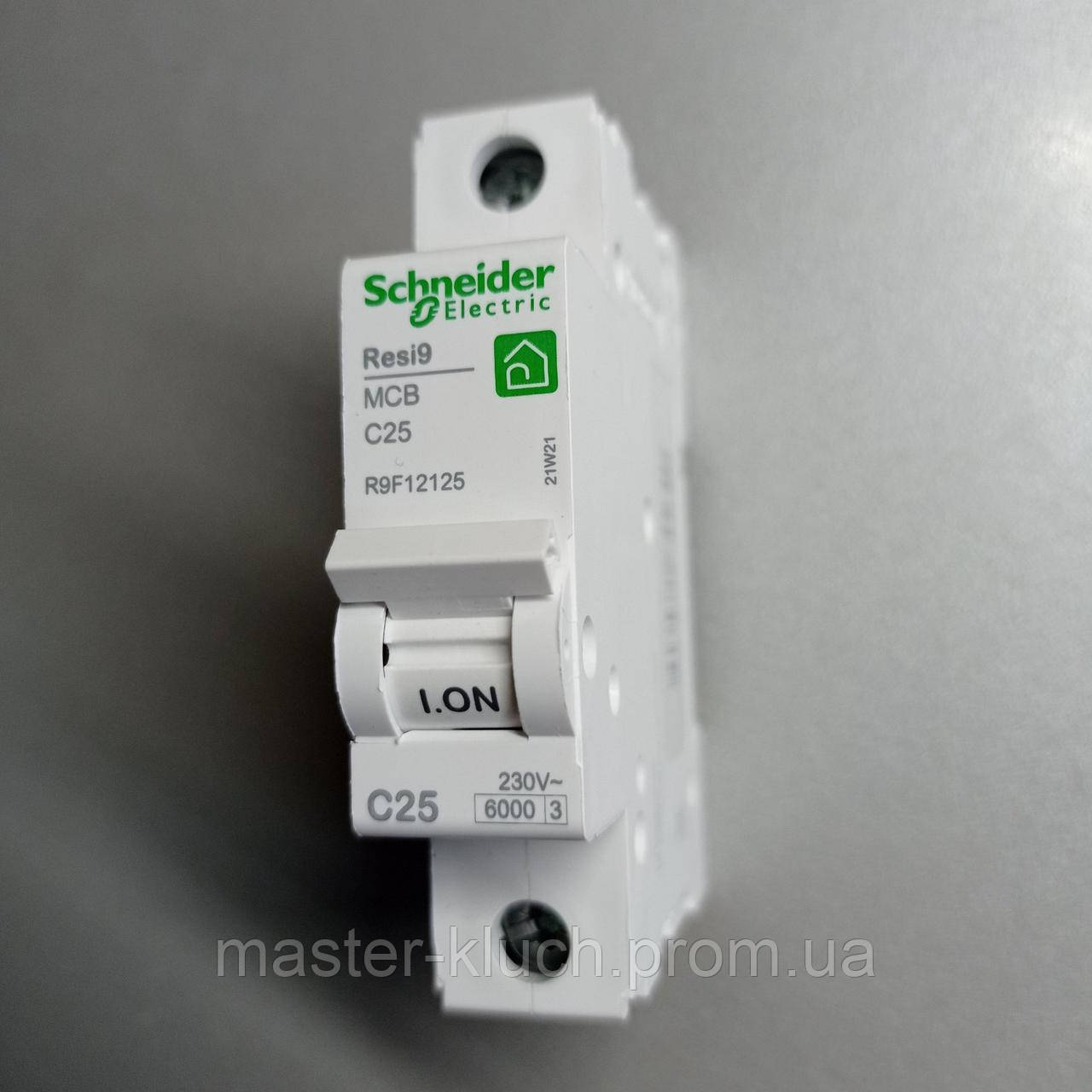 Автоматический выключатель Schneider Electric Resi9 25А 1P С - фото 2 - id-p1467818259