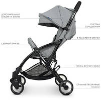 Коляска дитяча ME 1058 WISH Gray, фото 3