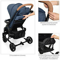 Коляска дитяча ME 1011L ZETA Denim Blue, фото 5
