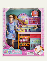 Кукла педиатр с аксессуарами JX200-89 шарнирная фигурка малыша стол инструменты детская игрушка для девочек