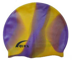 Шапочка для плавання, для дорослих, фіолетовий/жовтий колір