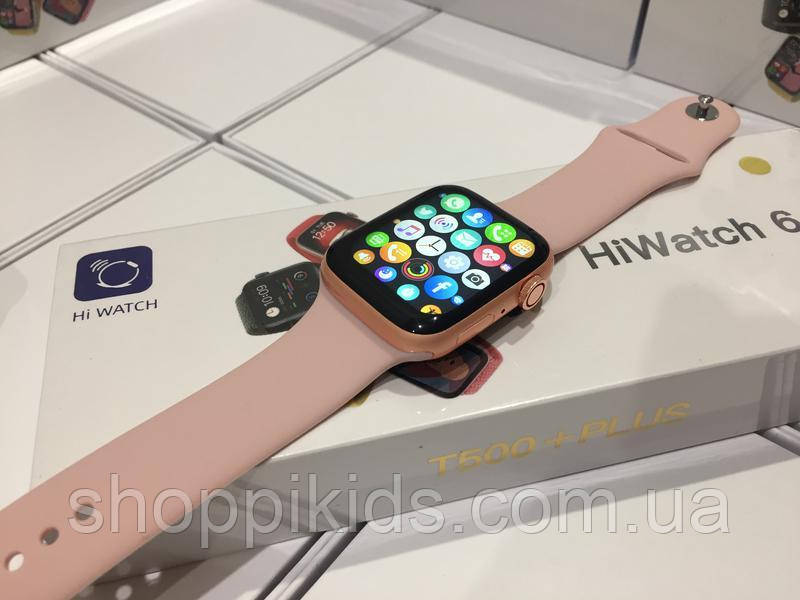 Стильные Женские смарт часы Т500+ Apple watch 6/44мм Т500+ Plus / Умные часы Т500+ Plus Розовые - фото 1 - id-p1467829724