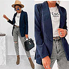 Жіночий вельветовий піджак 276 (42-44,44-46,46-48) кольори: мокко, чорний, хакі, синій) СП, фото 4