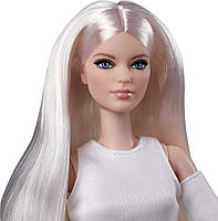 Колекційна лялька Барбі Barbie Signature Looks Платинова блондинка GXB28, фото 6