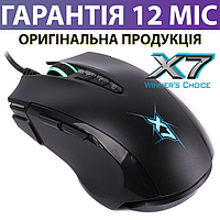 Игровая мышь A4Tech X7 X89 Neon USB черная, с подсветкой, проводная, геймерская мышка а4 х7