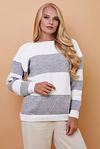 Жіночий светр «Алія» L, Сірий