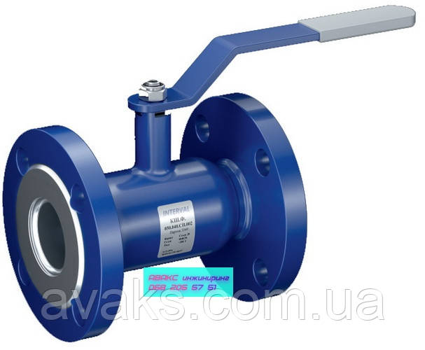 Кран кульовий сталевий фланцевий Ду150/150 для води, пари, газу, нафтопродуктів INTER.VAL