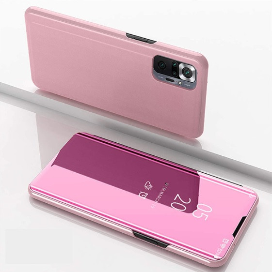 Чохол-книжка Mirror для Xiaomi Redmi Note 10 Pro Дзеркальний Рожевий