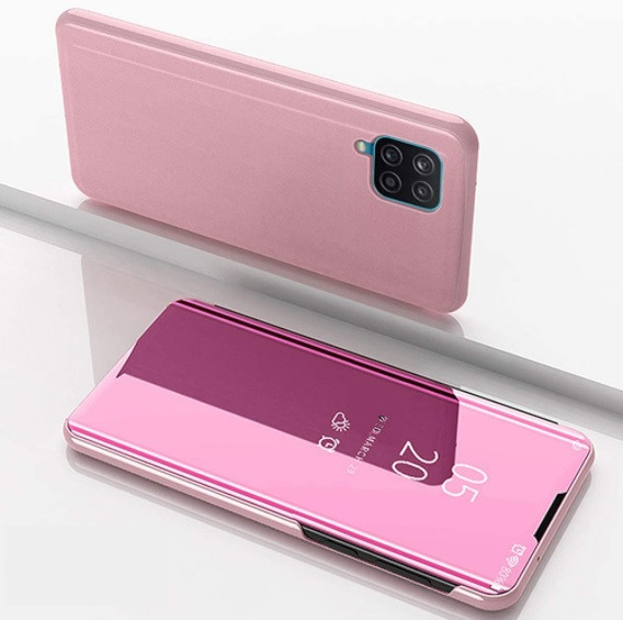 Чохол-книжка Mirror для Samsung Galaxy A12 2021 / A125F Дзеркальна Рожевий