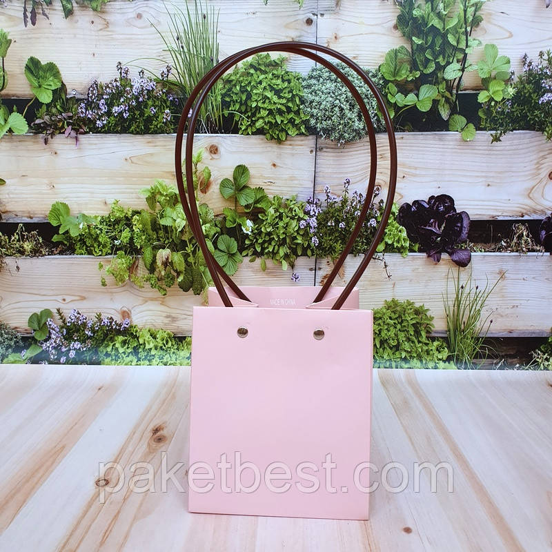 Пакет для квітів (М)15см (Рожевий)