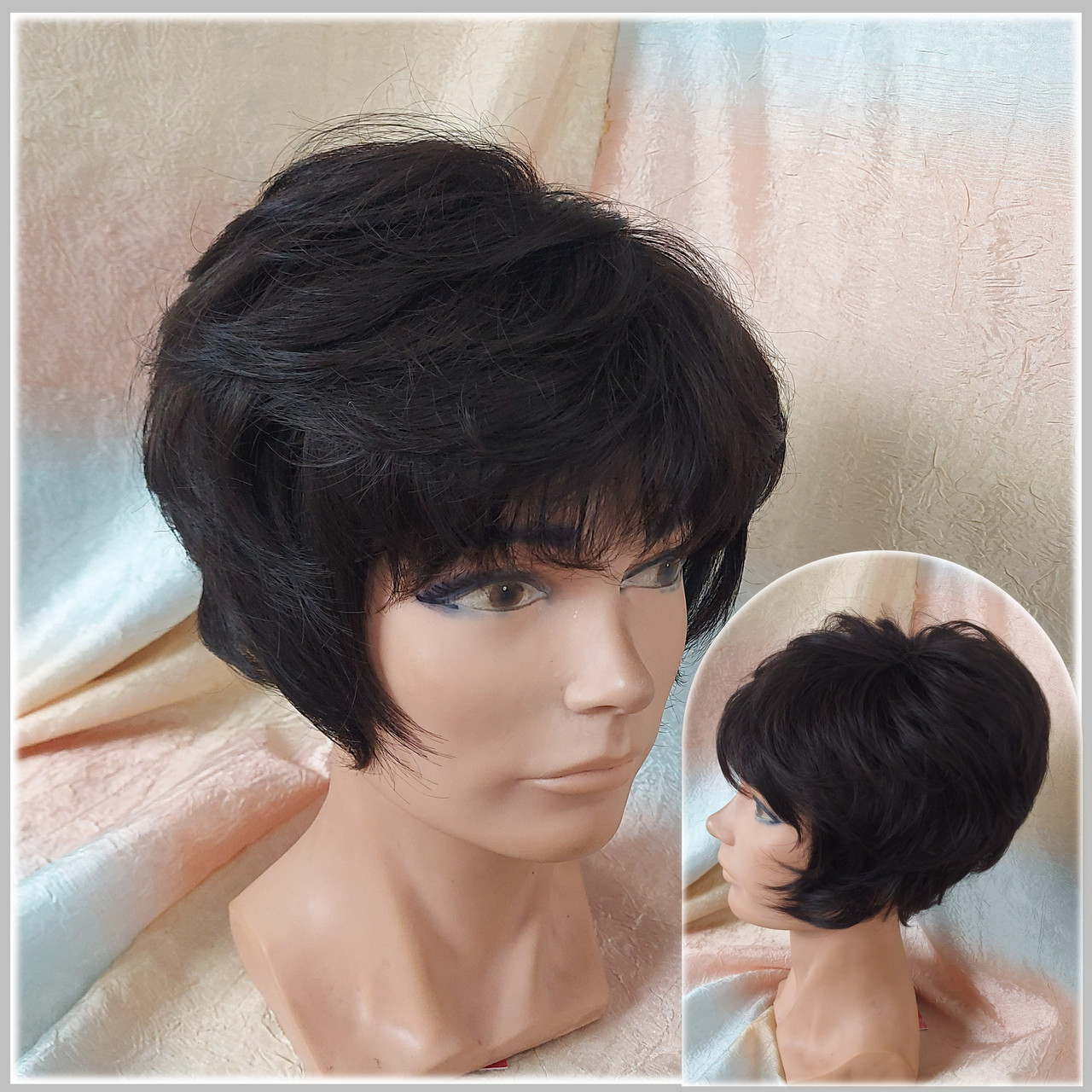 Перука пишна боб-каре термоволосся шоколадний TR AGATA - 6, фото 1