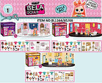 Игровой набор кукла+мебель для домика BELA DOLLS BL1164/65/66 (36шт)в каждом наборе-2 варианта мебе