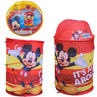 Корзина для игрушек D-3511 (24шт) Mickey Mouse в сумке 49*49*3 см, р-р игрушки 43*43*60 см