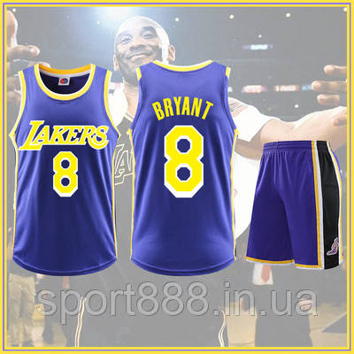 Фіолетова баскетбольна Форма Кобі Брайант 8 Лейкерс Bryant Los Angeles Lakers