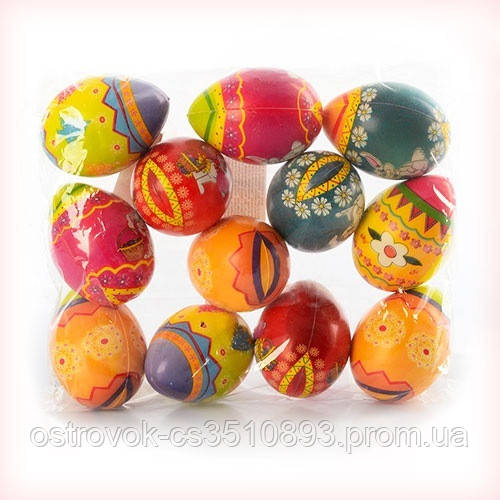 Мяч Детский Фомова MS 0733 (360шт) Яйцо, 6 см, 12шт в шарик, 19-16-4см - фото 1 - id-p1467919960