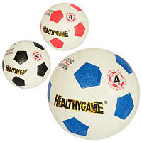 Мяч футбольный MS 2261 (50шт) размер 4, резина Grain, 270-290г, игла, сетка, 3 цв, в кульке