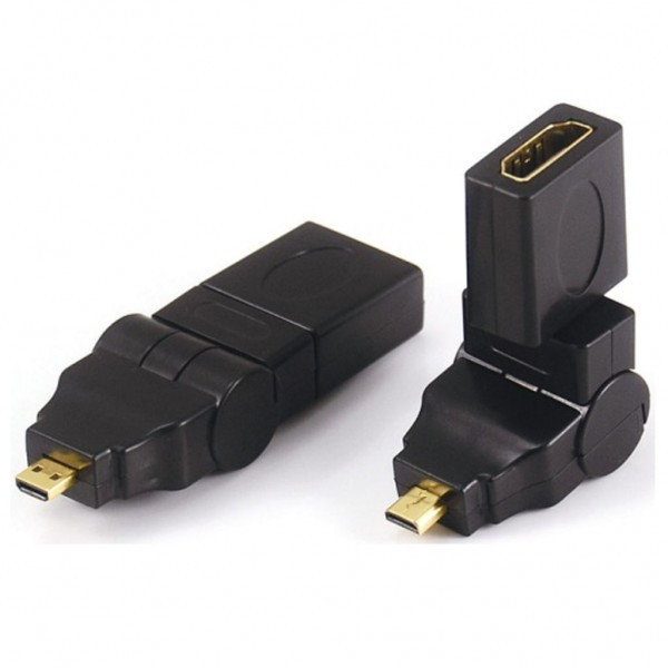 Переходник HDMI F/micro HDMI M 360° - фото 1 - id-p1467908452