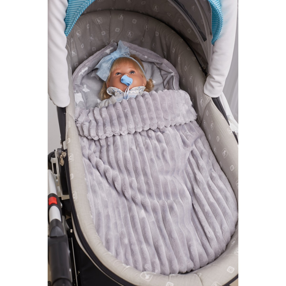 Конверт в коляску Twins Trip light grey