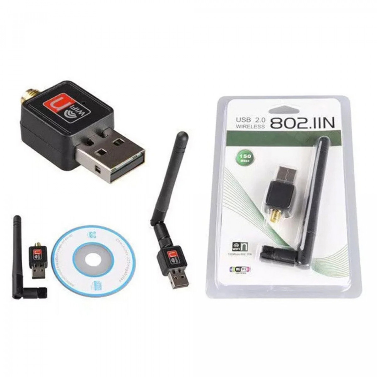 USB WI-FI адаптер з антеною WF-2 / LV-UW10-2DB, фото 1