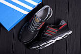 Осінні чоловічі шкіряні кросівки Adidas Tech Flex (Адідас) чорні з натуральної шкіри *901 black*, фото 5