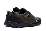 Осінні чоловічі шкіряні кросівки Adidas Terrex (Адідас Террекс) кольору хакі з натуральної шкіри *A3 хаки Н*, фото 10