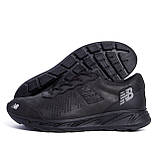 Осінні чоловічі шкіряні кросівки New Balance (Нью Беленс) чорні зручні з натуральної шкіри *NB1 черн*, фото 7