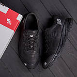 Осінні чоловічі шкіряні кросівки New Balance (Нью Беленс) чорні зручні з натуральної шкіри *NB1 черн*, фото 6