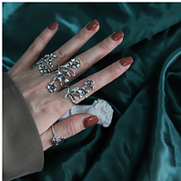 Набір жіночих кілець у вінтажному стилі на фаланги