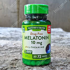 Мелатонін Nature's Truth Melatonin 10 мг plus L-Theanine (з Теанином) 72 таблетки