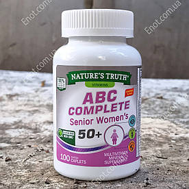 Вітаміни для жінок 50+ nature's Truth ABC Complete Senior women's 50+ 100 таблеток (каплетс)