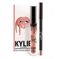 Набор для губ KYLIE LIPSTICK & LIP LINER матовая помада и карандаш APRICOT